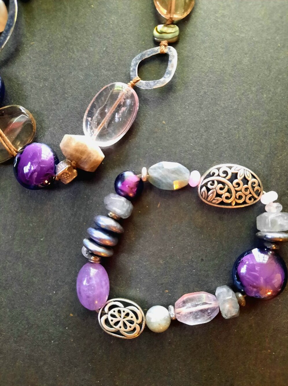 Silpada Purple Multi Media Bracelet*bundle w/matching Necklace $5 Off